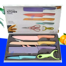 Kit Cozinha 6 Em 1 Inoxidável Colorido - Eazer