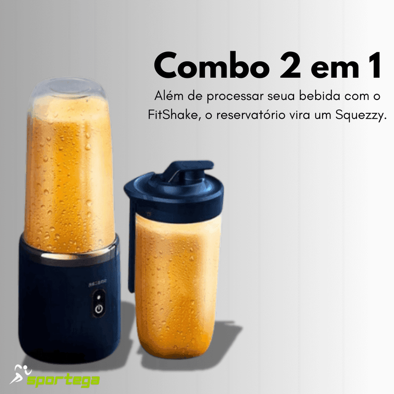 Mini Liquidificador Potente e Portátil - FitShake 400ml - (Brinde Exclusivo)!