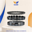 Kit 3 Pulseiras de Hematita Ajustáveis - Eazer